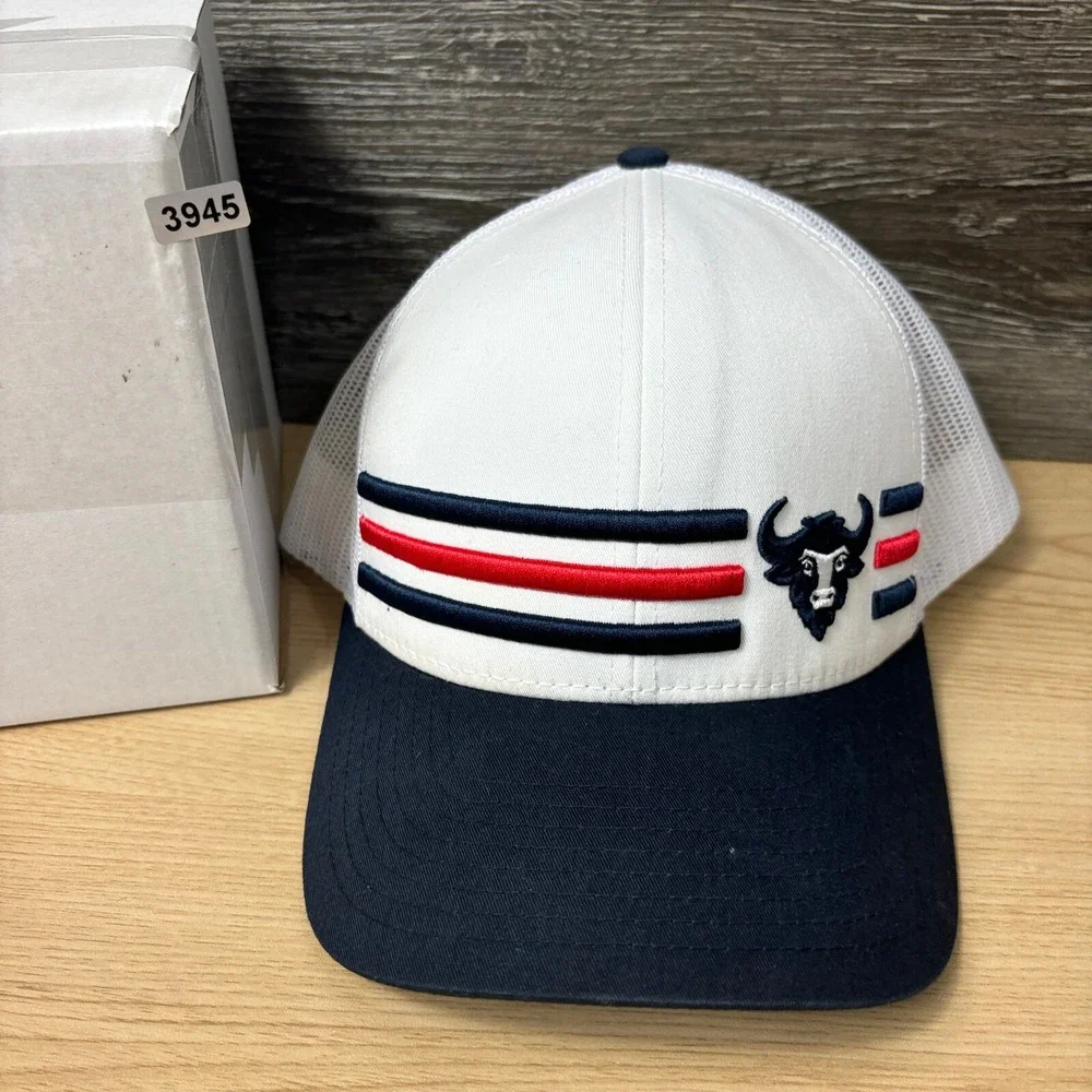 Hockeyak Hat Cap Snap Back White Blue Red‎ Adjustable